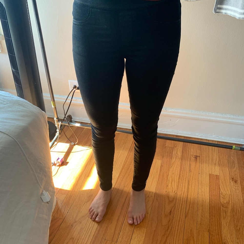 Pleather skinny jeans